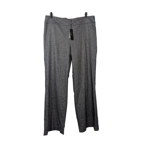 NWT Talbots Grey Classic Wide Leg Side Zip Wool Blend Dress Pants - Picture 1 of 8